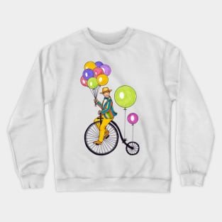 Bicycle Balloon Man Crewneck Sweatshirt